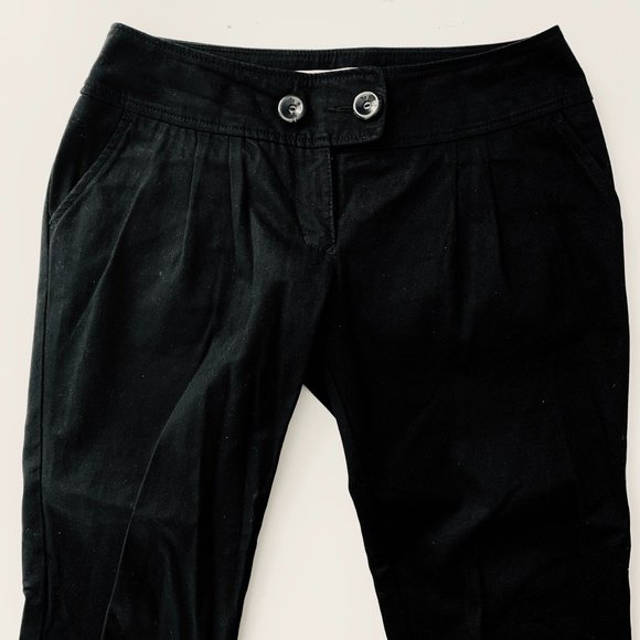 🇮🇹 RED VALENTINO black capri pants size 6 - Picture 3 of 9